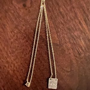 LOVE silver/gold tone finish necklace​